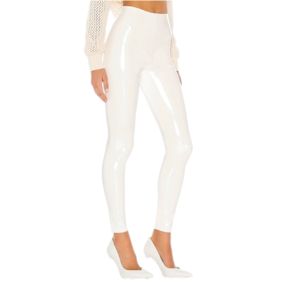 Commando Pants - Commando Perfect Control Patent Leather Legging in White size Small